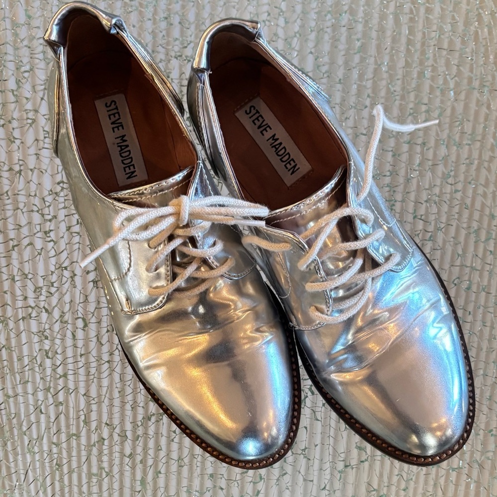 Steve Madden Silver metallic Women's loafers